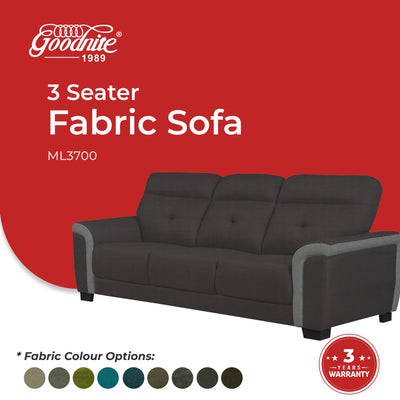 Goodnite Fabric Sofa (ML3700), 1 Seater/ 2 Seater/ 3 Seater/ 2+3 Seater, 3 Years Warranty