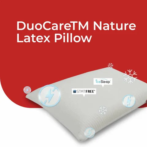 [NEW] Goodnite Duocare™ Natural Latex Pillow 62cm x 39cm x 11cm (Statfree® + IceSleep®)
