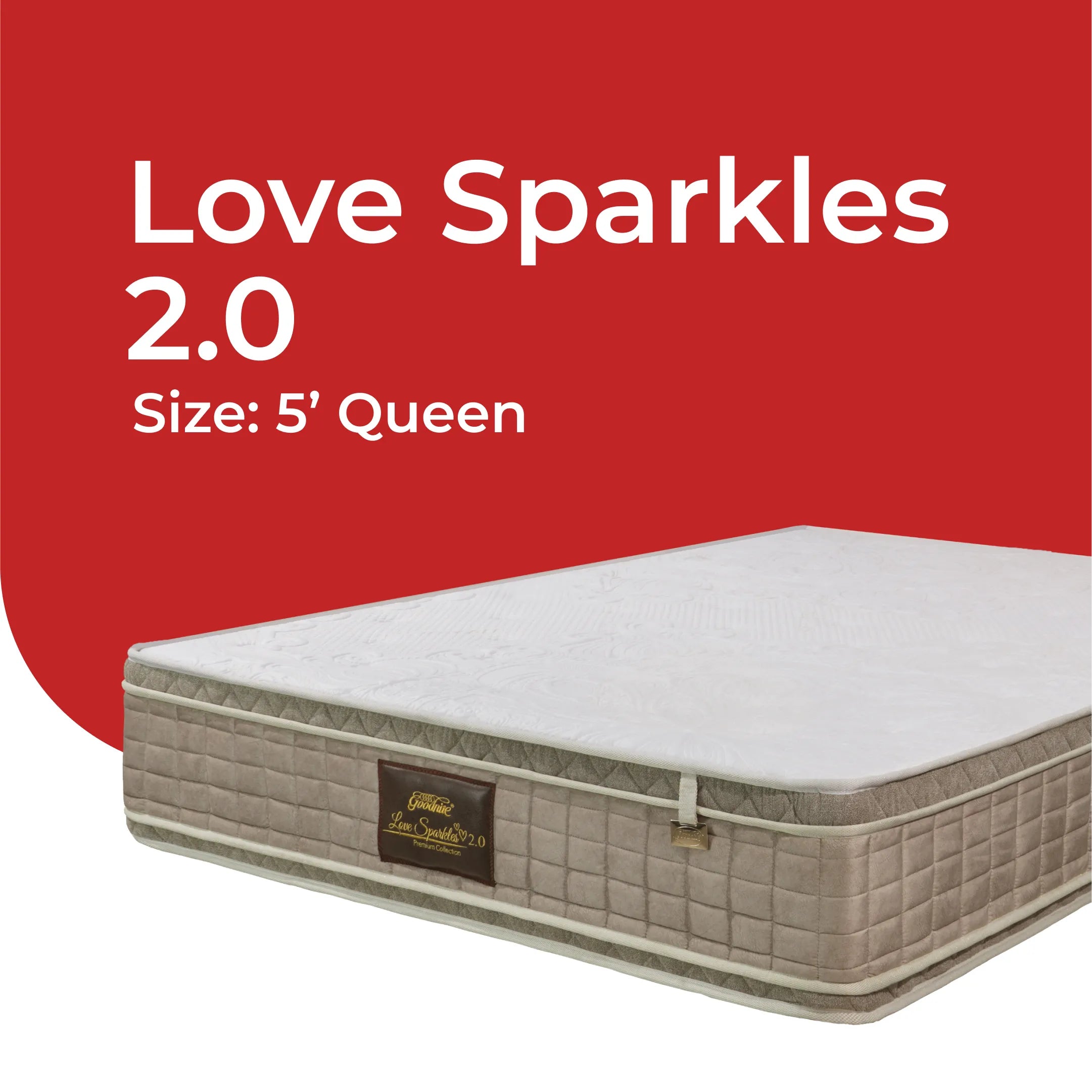 Goodnite Love Sparkles 2.0 Signature DPC Spring Mattress (12.5 Inch) with Single/ Super Single/ Queen/ King