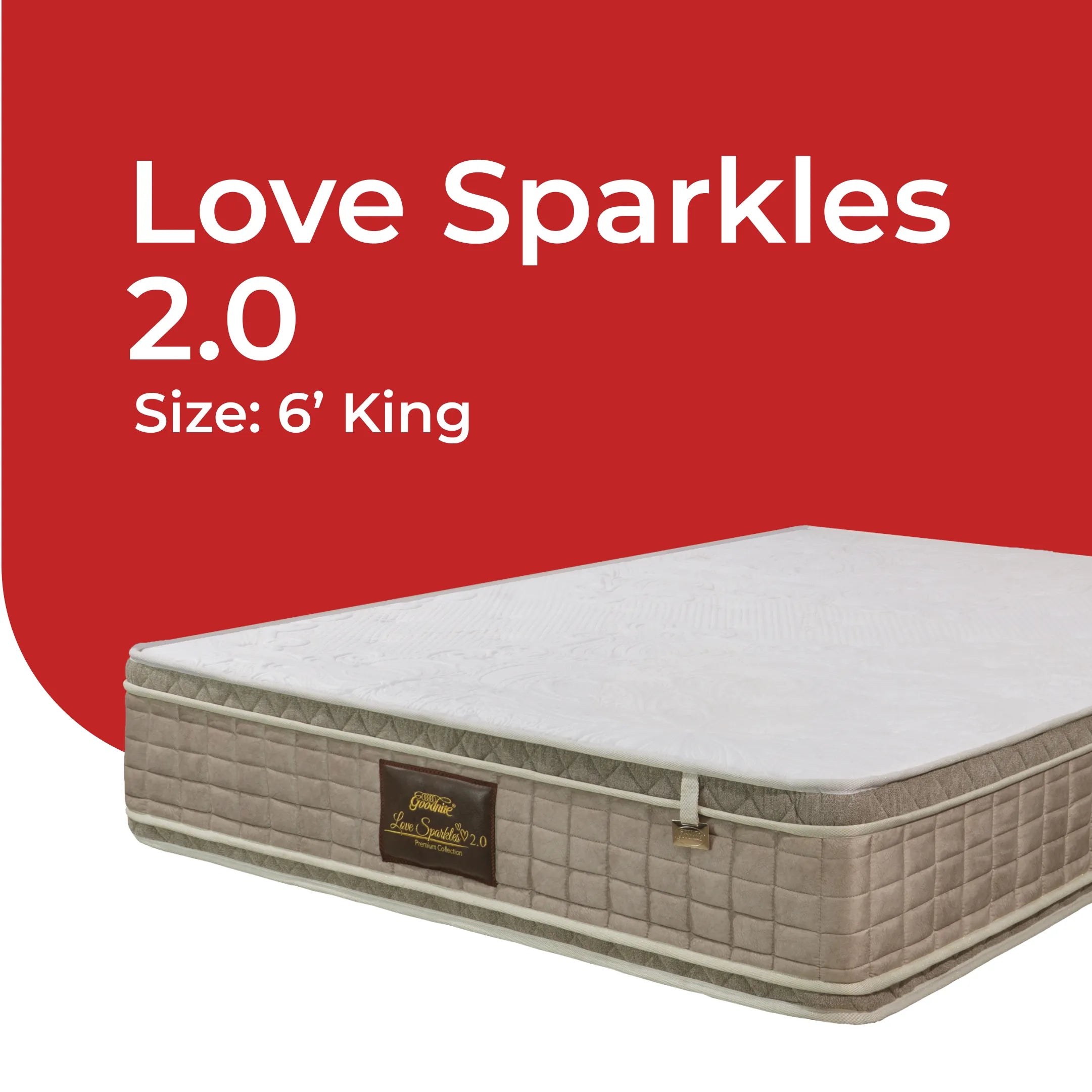 Goodnite Love Sparkles 2.0 Signature DPC Spring Mattress (12.5 Inch) with Single/ Super Single/ Queen/ King