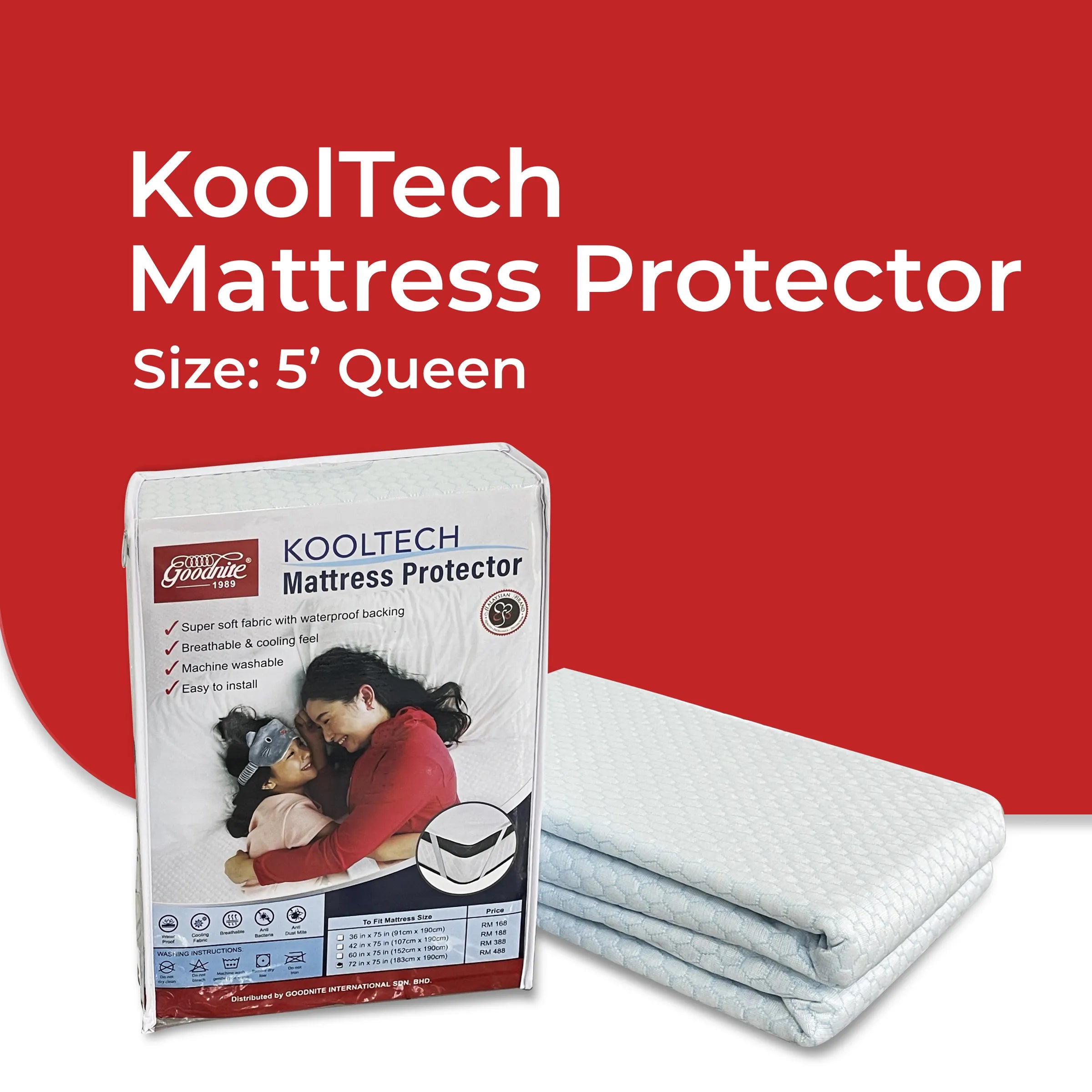 Goodnite KoolTech Mattress Protector (Single/ Super Single/ Queen/ King)