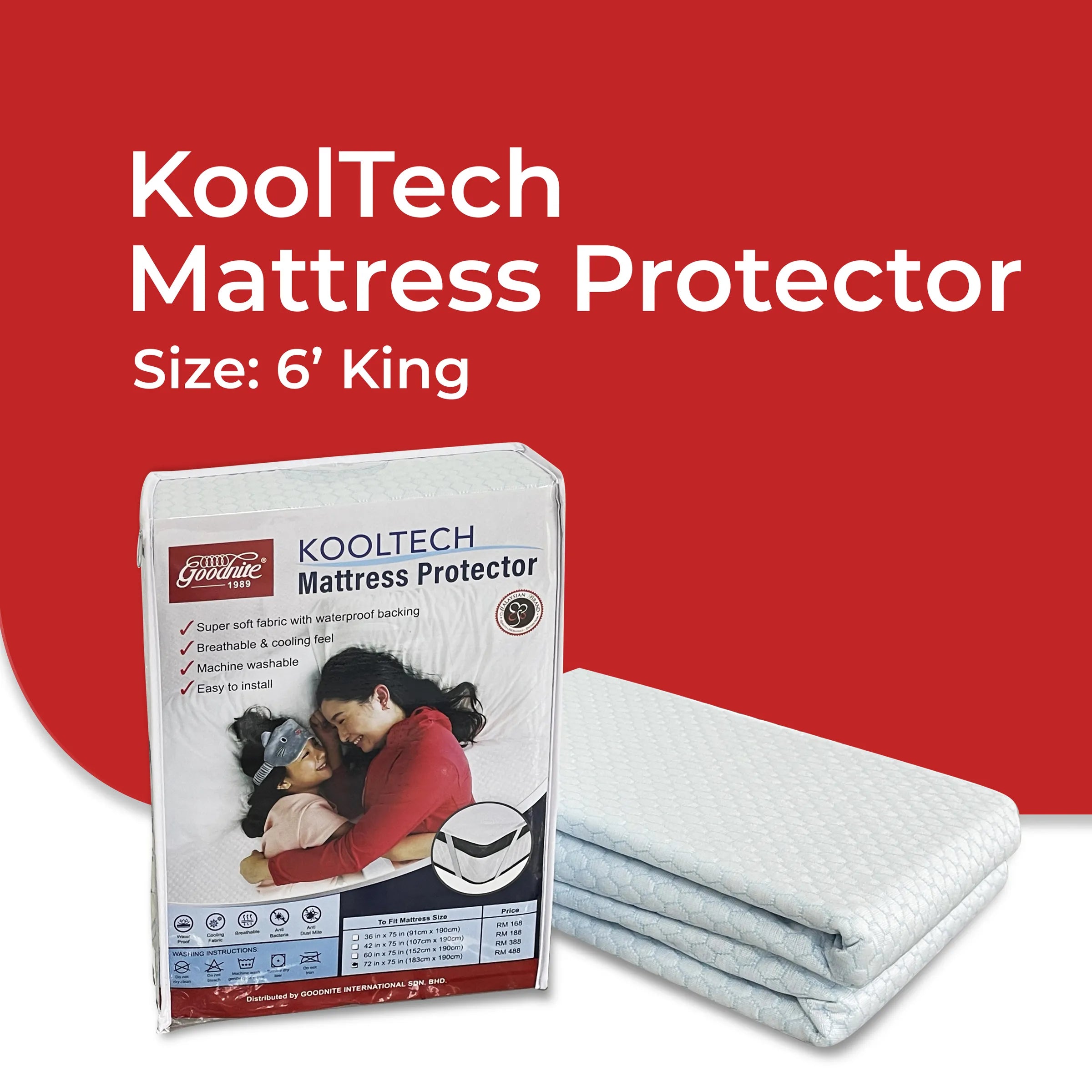 Goodnite KoolTech Mattress Protector (Single/ Super Single/ Queen/ King)