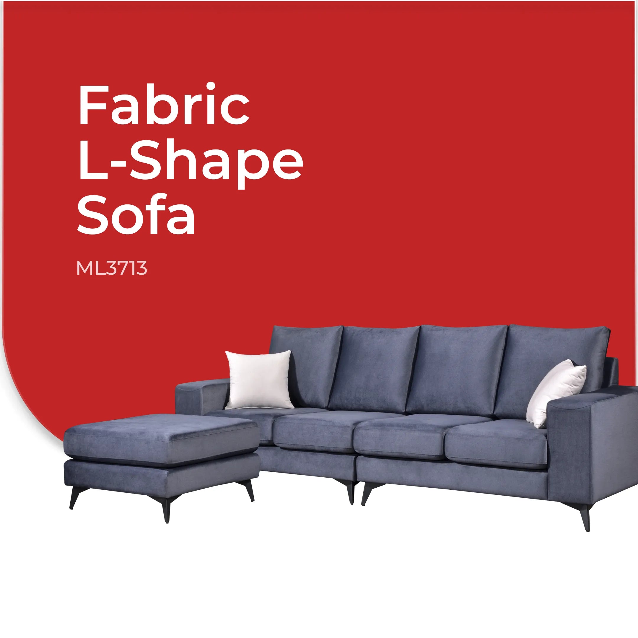 Goodnite Fabric L-Shape Sofa (ML3713), 5 Years Warranty