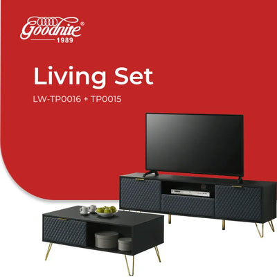 Goodnite Living Set, 6Ft TV Cabinet + Coffee Table
