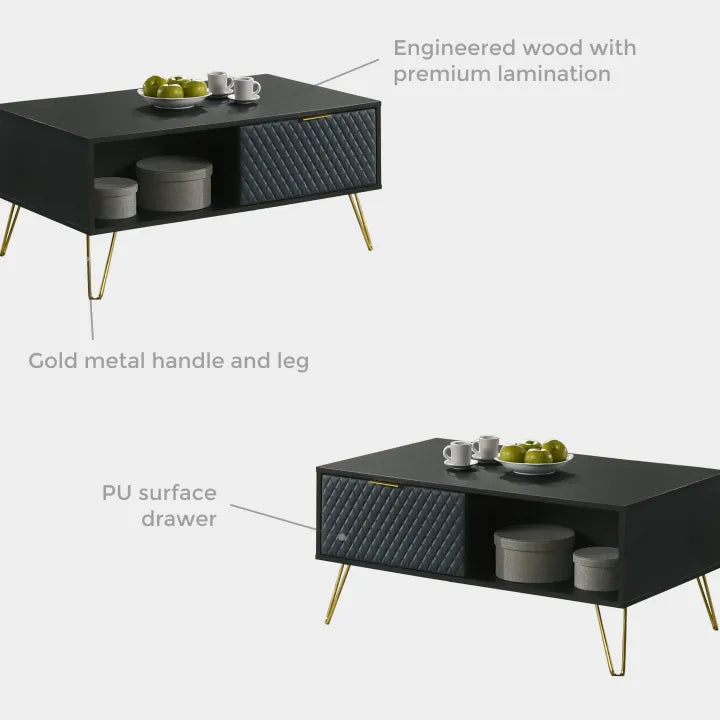 Goodnite Living Set, 6Ft TV Cabinet + Coffee Table