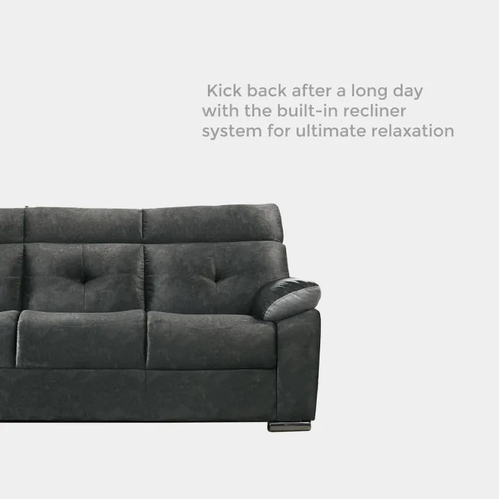 Goodnite 1 Recliner +2+3 Fabric Sofa (JJ8708), 2 Years Warranty