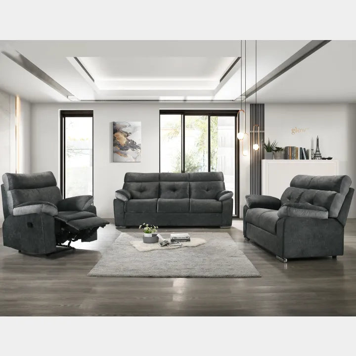 Goodnite 1 Recliner +2+3 Fabric Sofa (JJ8708), 2 Years Warranty
