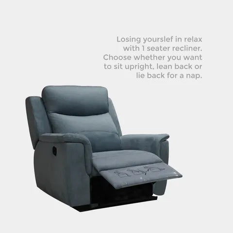 Goodnite Fabric Recliner Sofa (ZL2890), 1 Seater Recliner/ 2 Seater Recliner/ 3 Seater Recliner/ 2RR+3RR Seater, 5 Years Warranty