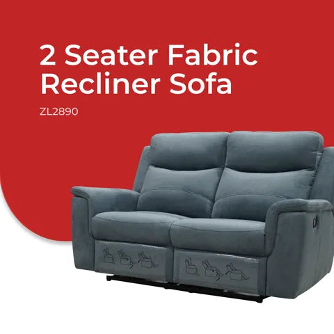 Goodnite Fabric Recliner Sofa (ZL2890), 1 Seater Recliner/ 2 Seater Recliner/ 3 Seater Recliner/ 2RR+3RR Seater, 5 Years Warranty