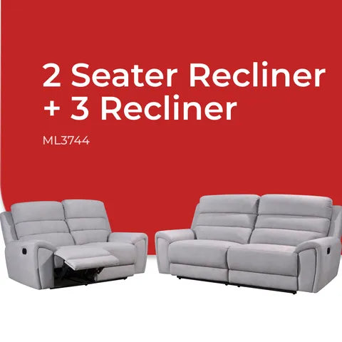 Goodnite Fabric Recliner Sofa (ML3744), 1 Seater Recliner/ 2 Seater Recliner/ 3 Seater Recliner/ 2RR+3RR Seater, 5 Years Warranty