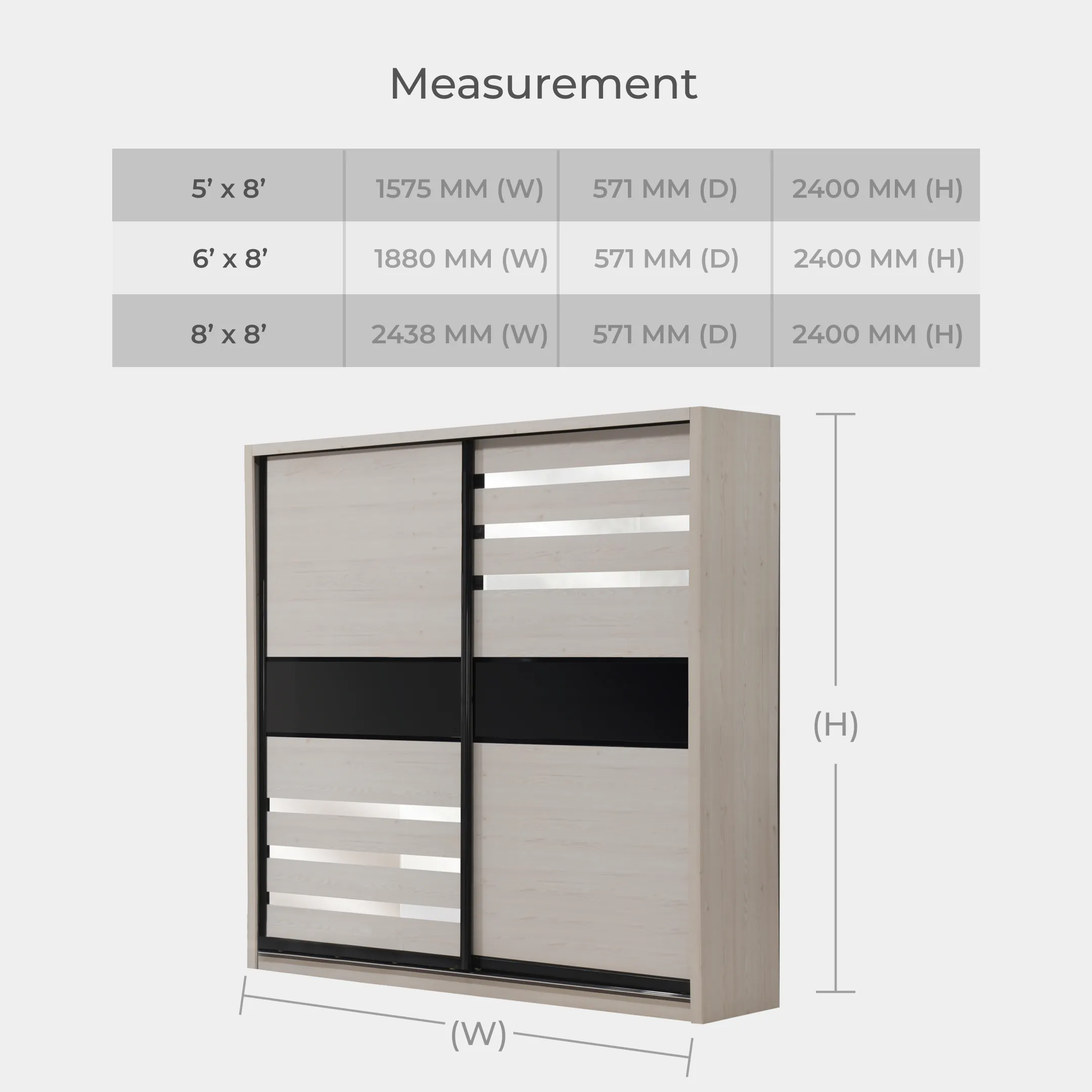 Wardrobe with 5ft x 8ft / 6ft x 8ft / 8ft x 8ft  (PRB3821/PRB3822)