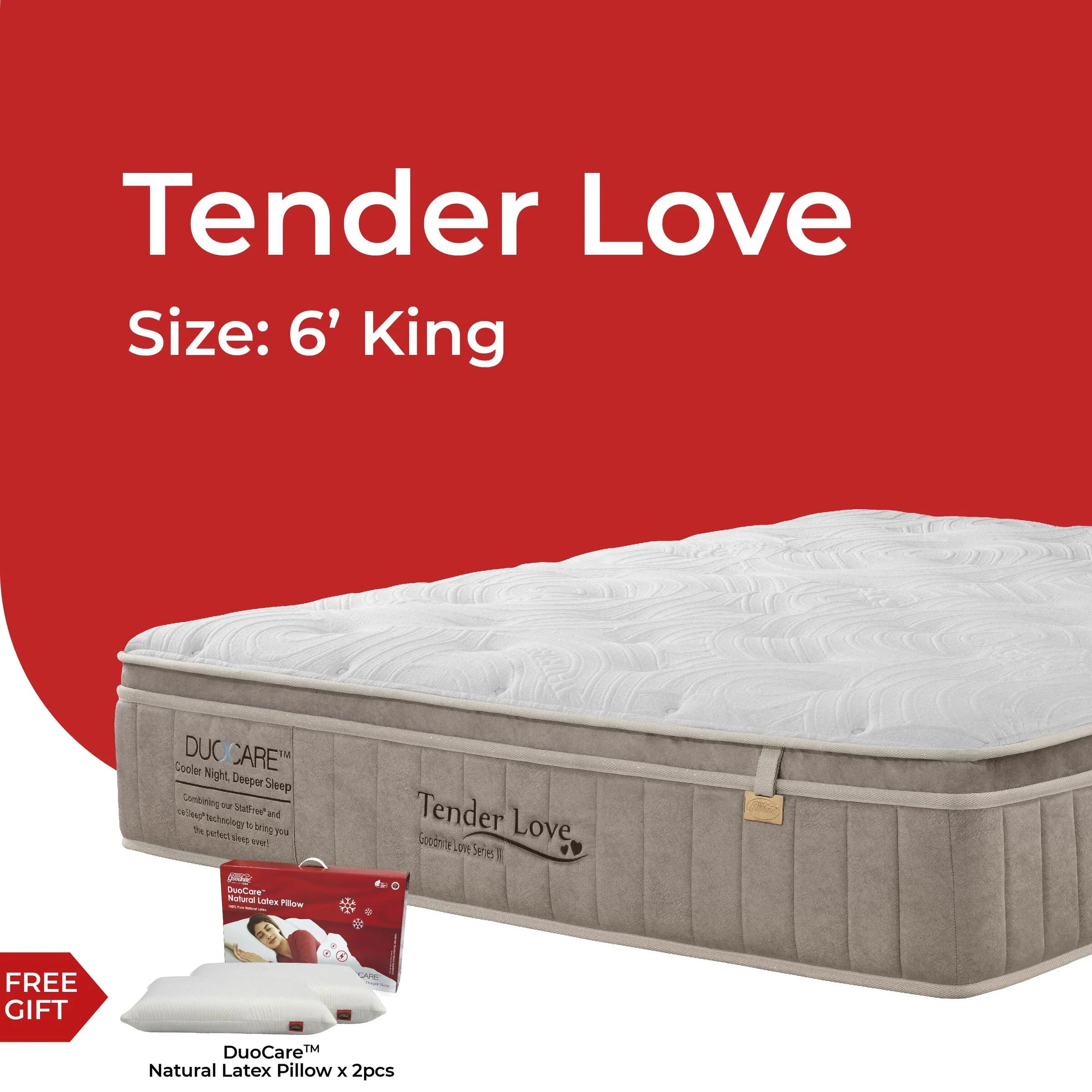 [NEW] Goodnite Tender Love 5 Zone Pocket Spring Mattress (12.5 Inch) with Single/ Super Single/ Queen/ King