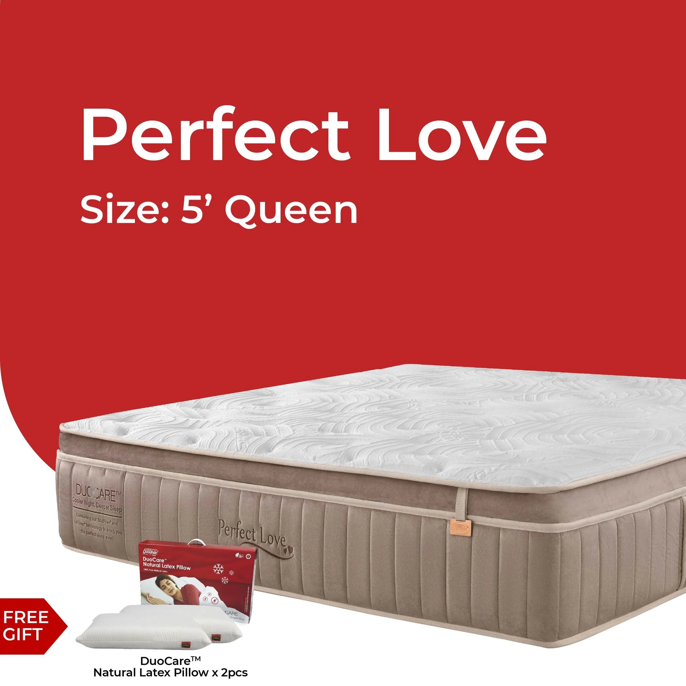 [NEW] Goodnite Perfect Love Dual Layer Pocket Spring Mattress (13 Inch) with Single/ Super Single/ Queen/ King