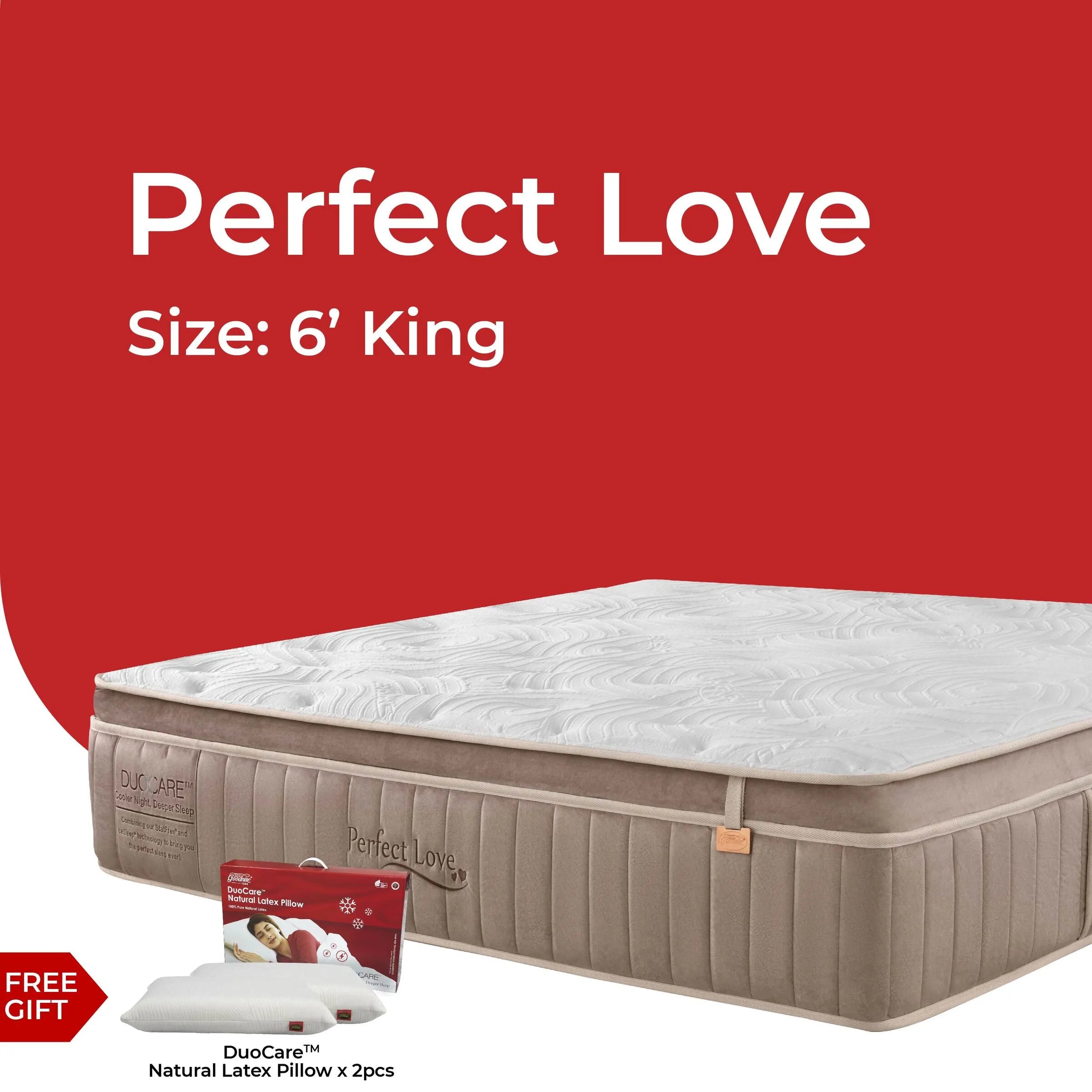 [NEW] Goodnite Perfect Love Dual Layer Pocket Spring Mattress (13 Inch) with Single/ Super Single/ Queen/ King