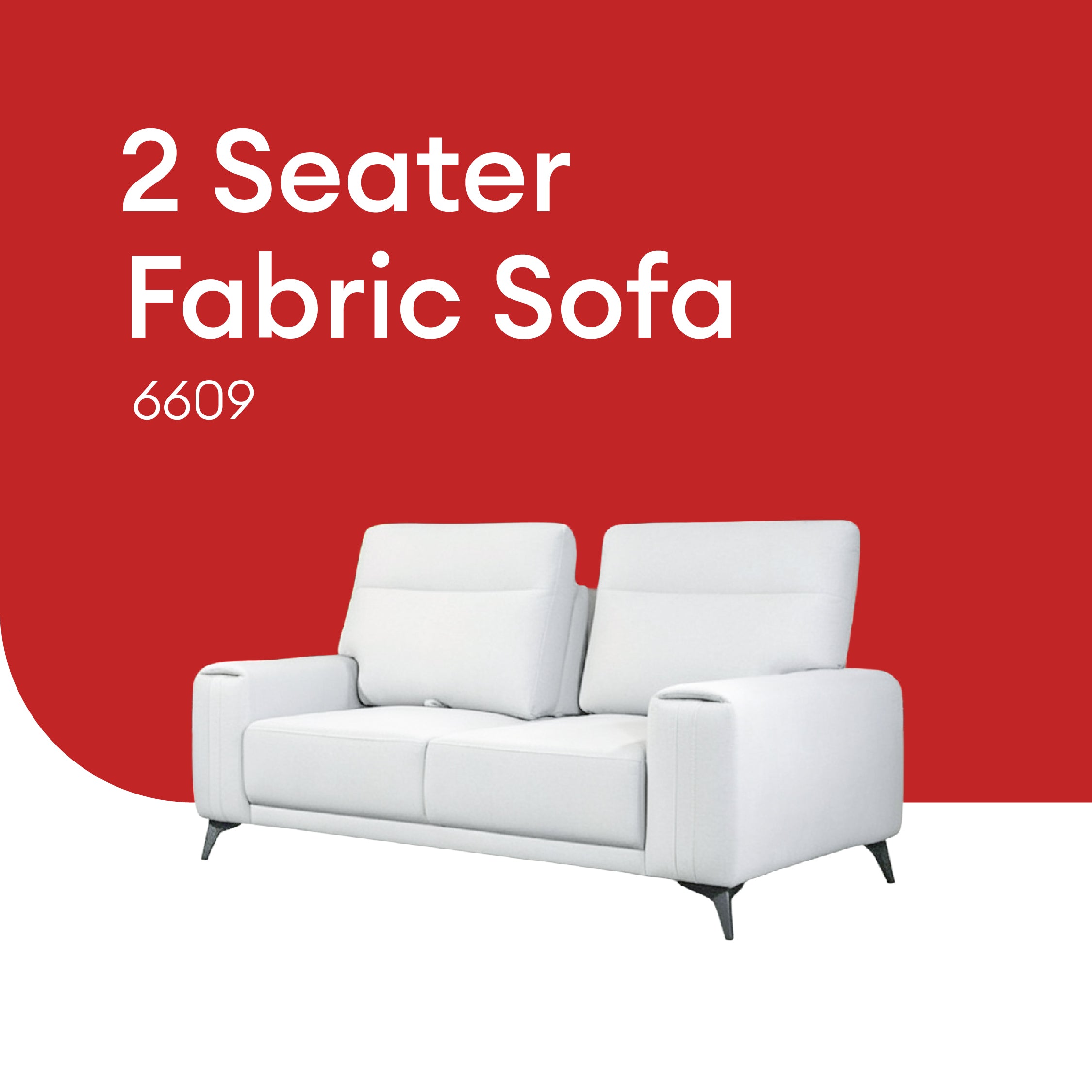 Goodnite Fabric Sofa (6609), 1 Seater/ 2 Seater/ 3 Seater/ Corner Set Sofa, 5 Years Warranty