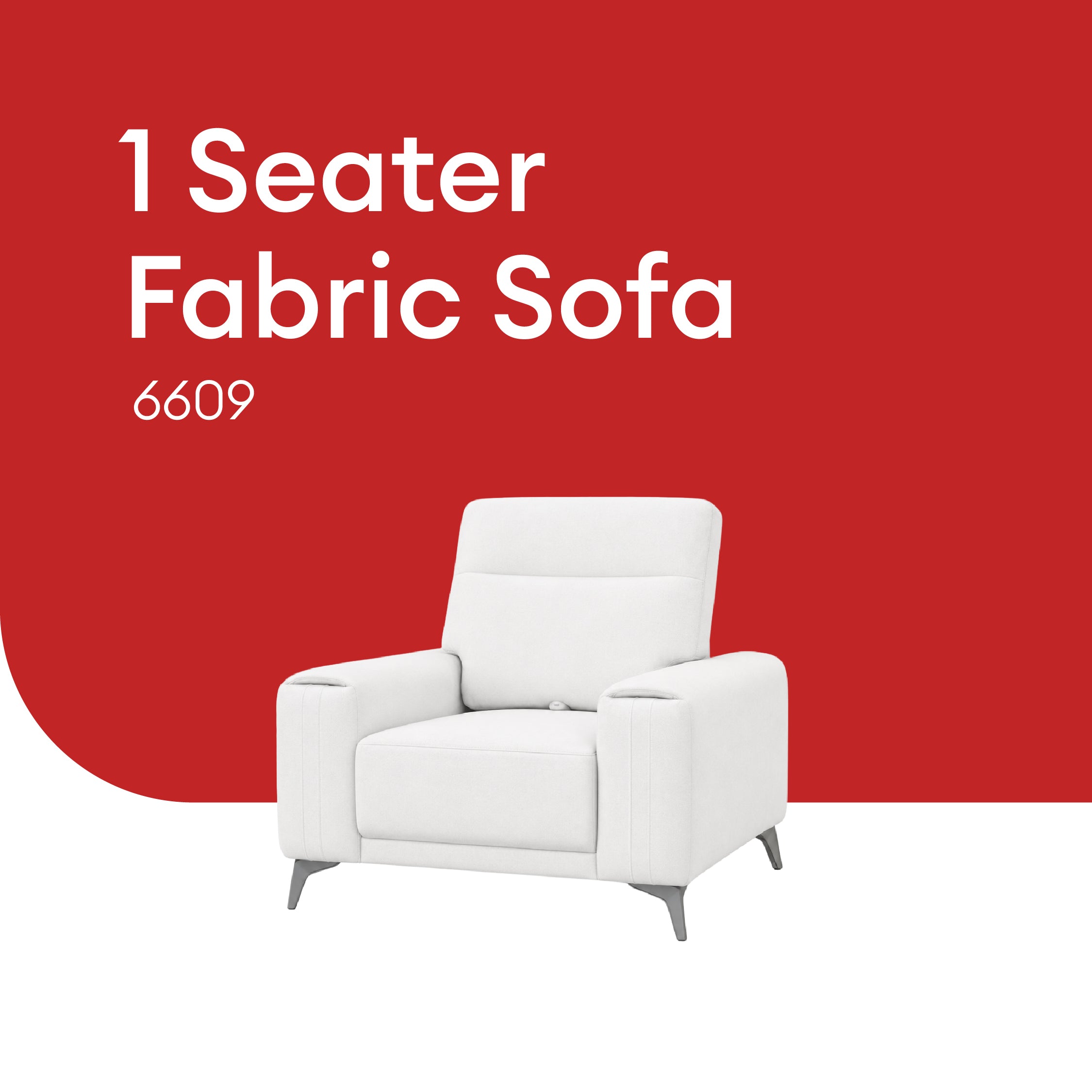 Goodnite Fabric Sofa (6609), 1 Seater/ 2 Seater/ 3 Seater/ Corner Set Sofa, 5 Years Warranty