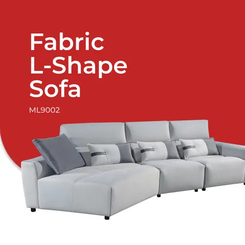 Goodnite Fabric L-Shape Sofa (ML9002), 5 Years Warranty