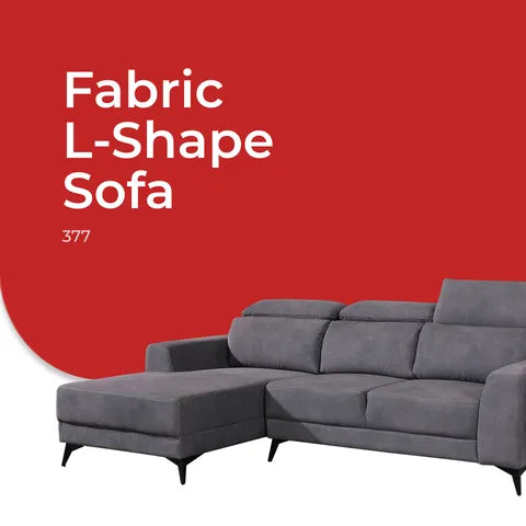 Goodnite Fabric L-Shape Sofa (377), 3 Years Warranty