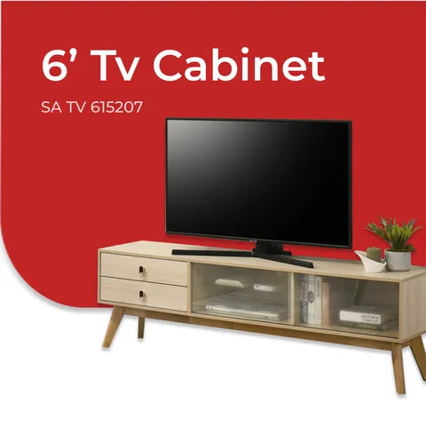 Goodnite Living Set (SATV615207+SACT615208), 6Ft TV Cabinet/ Coffee Table