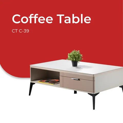 Goodnite TV Cabinet + Coffee Table Set (Metal Leg)