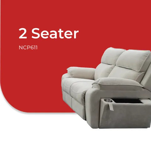 Goodnite Fabric Recliner Sofa (NCP611), 1 Seater Recliner/ 2 Seater/ 3 Seater/1R+3 Seater, 5 Years Warranty