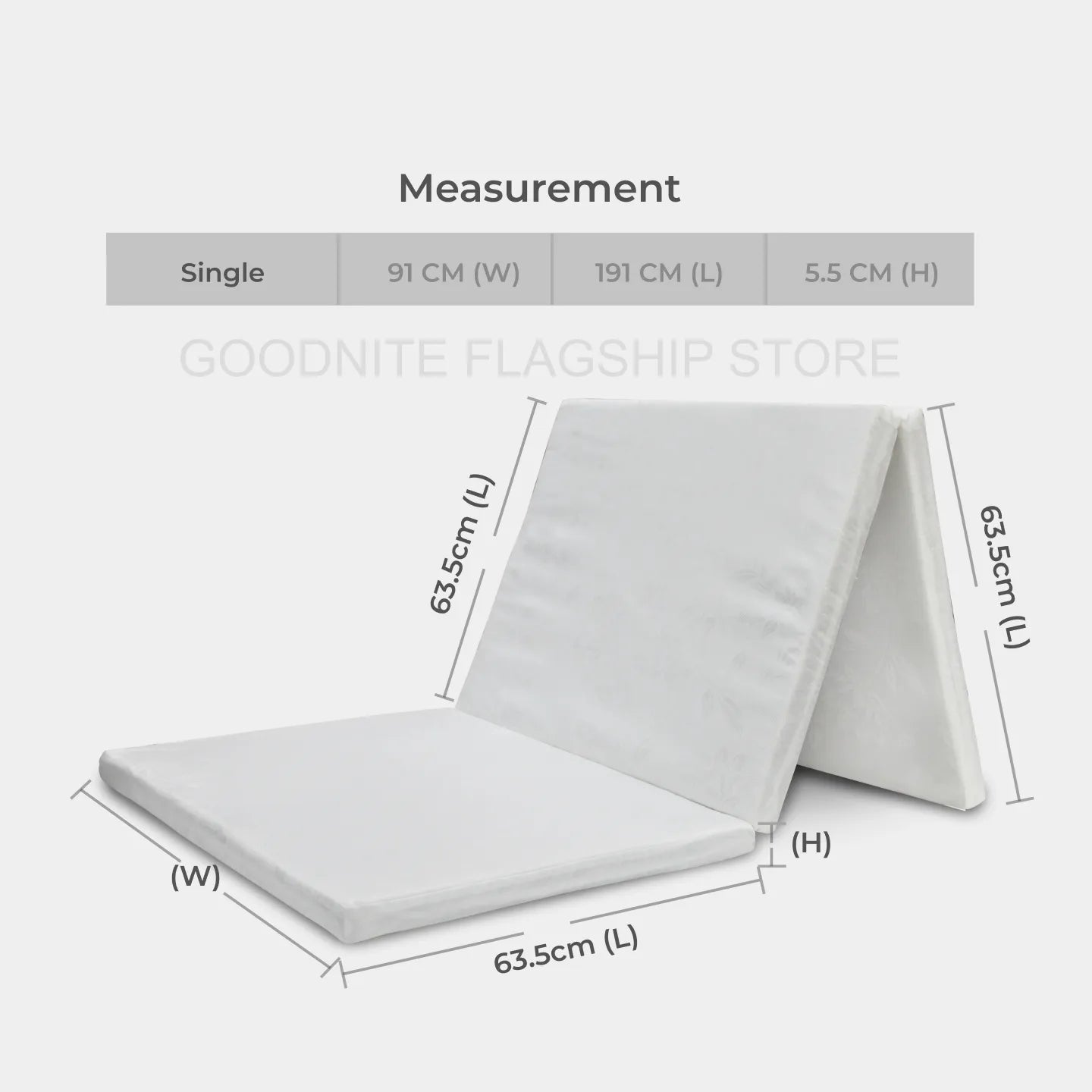 Goodnite Ocean Foldable Mattress (2 Inch)
