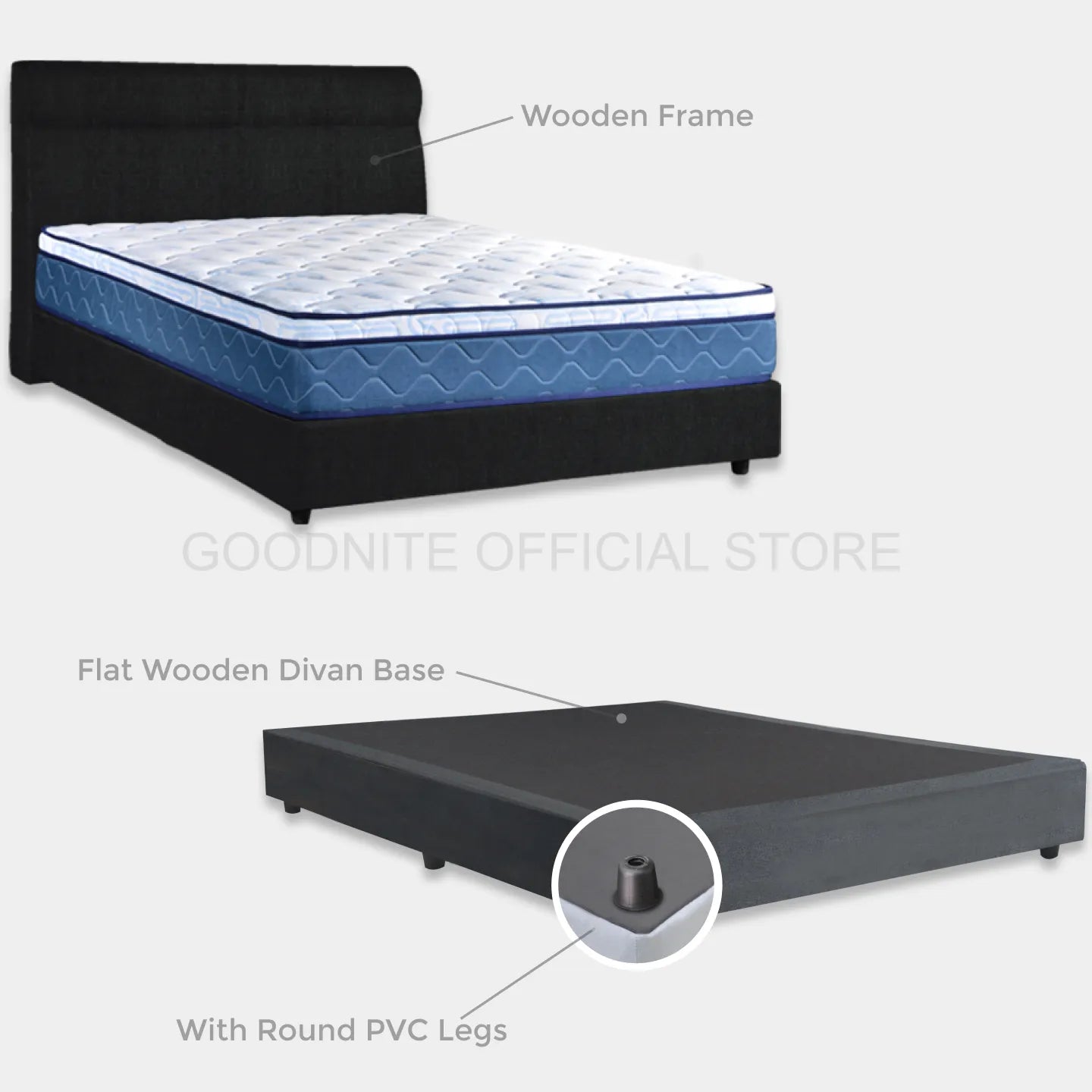 Goodnite EC104 Bedframe (Single/ Super Single/ Queen/ King)