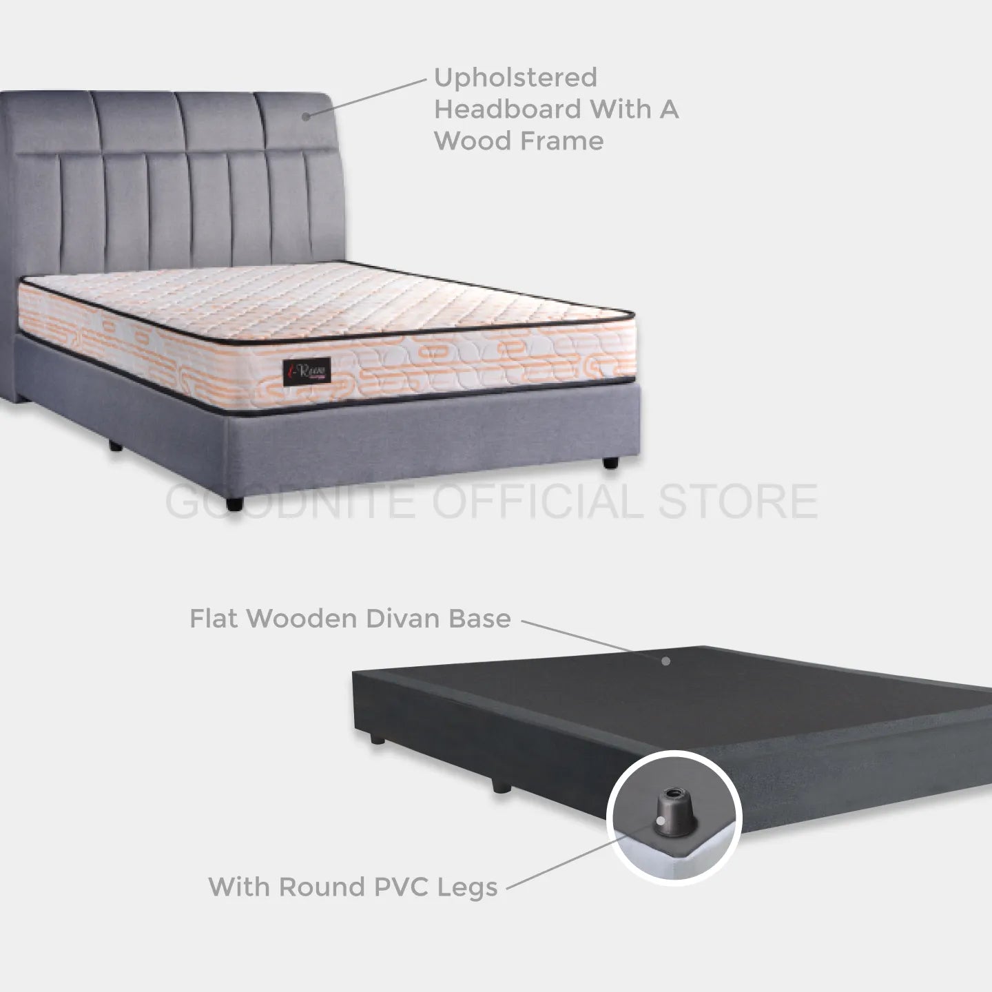 Goodnite CS702 Bedframe (Single/ Super Single/ Queen/ King)