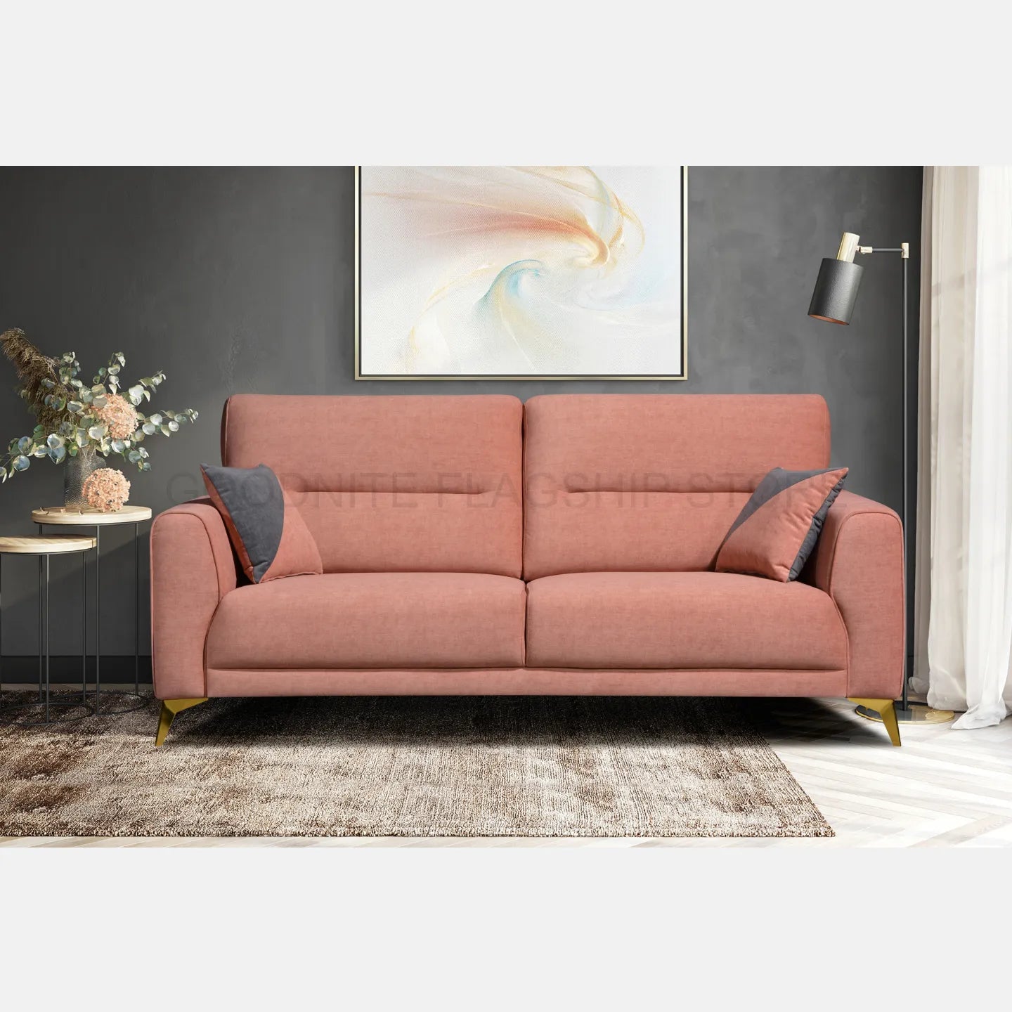 Goodnite Fabric Sofa (ML3709), 1 Seater/ 2 Seater/ 3 Seater/ 2+3 Seater, 5 Years Warranty