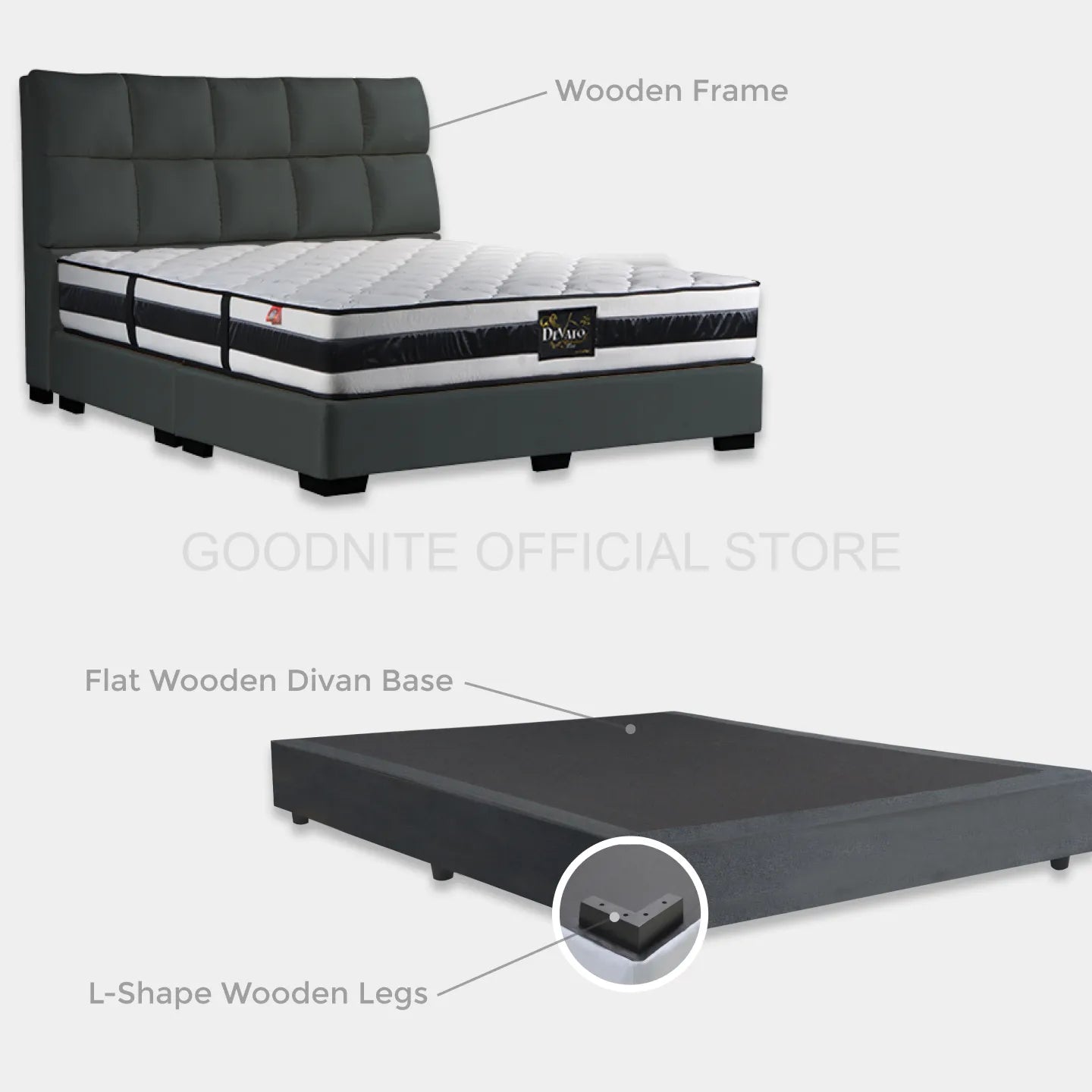Goodnite CS9002 Bedframe (Single/ Super Single/ Queen/ King)