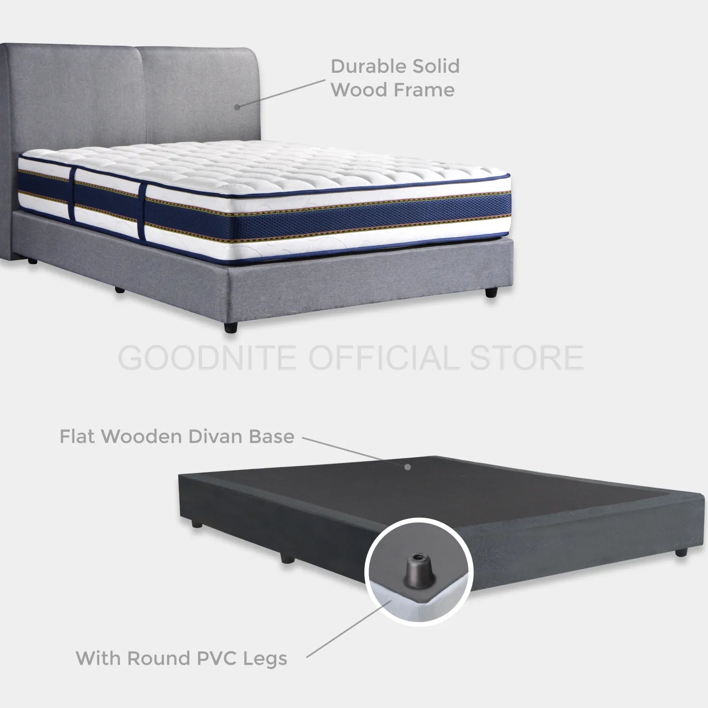 Goodnite EC102 Bedframe (Single/ Super Single/ Queen/ King)