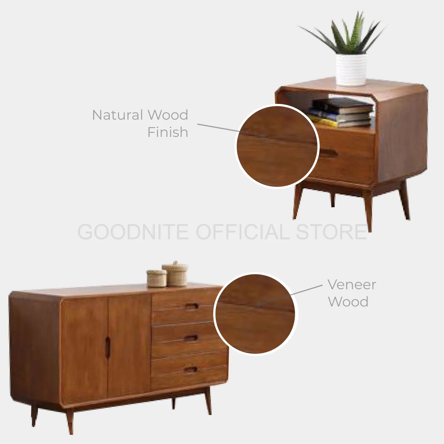 Goodnite Living Set (997 Series), 6.5Ft TV Cabinet/ Coffee Table/ Dining Cabinet/ Side Table/ Small Display Cabinet