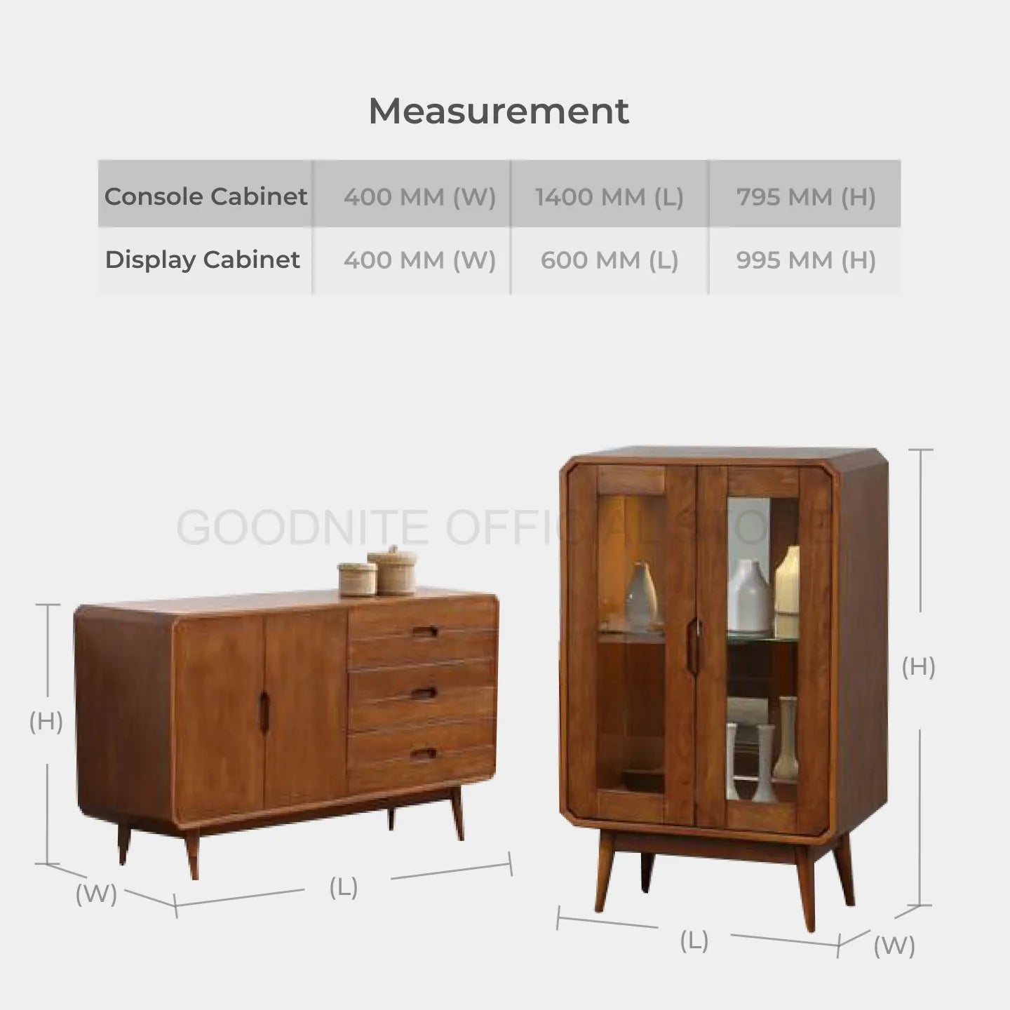 Goodnite Living Set (997 Series), 6.5Ft TV Cabinet/ Coffee Table/ Dining Cabinet/ Side Table/ Small Display Cabinet