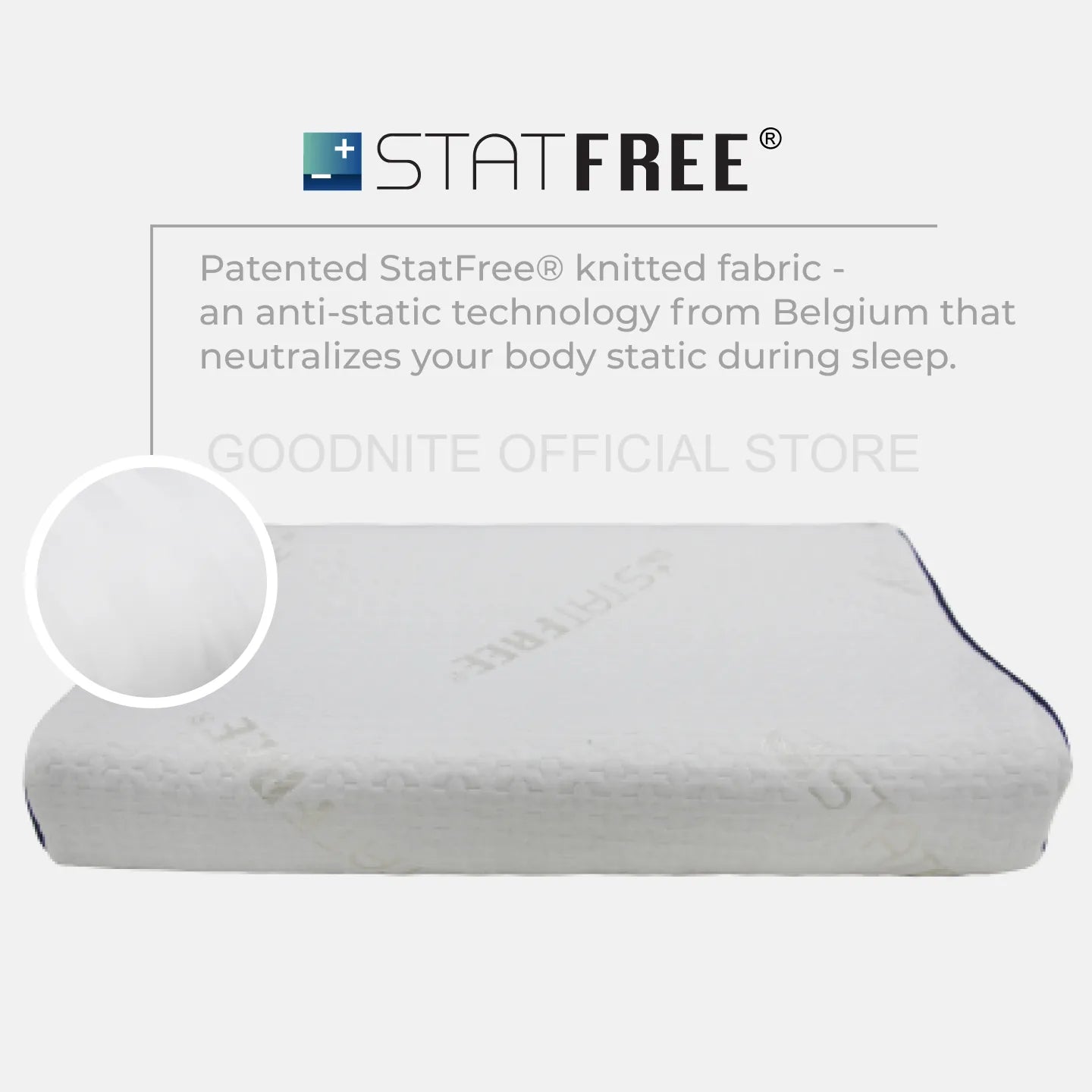 Goodnite Statfree® Memofoam Pillow (Premium Memory Foam)