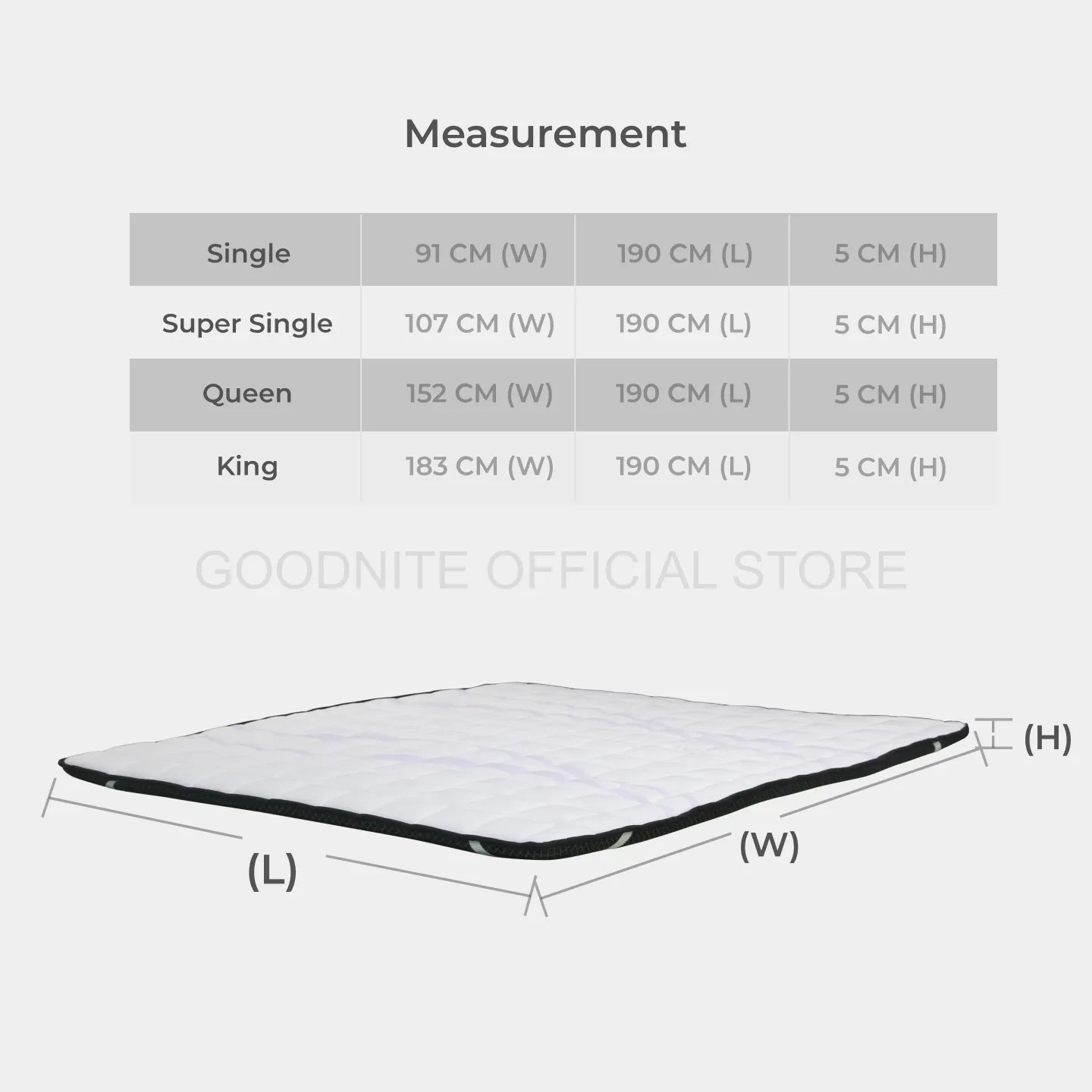 Goodnite Mosfree® Comfy Topper (Single/ Super Single/ Queen/ King)