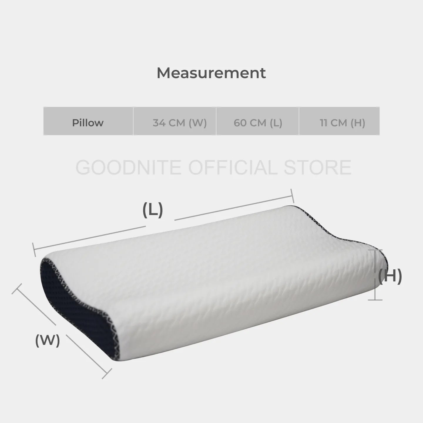 Goodnite Statfree® Contour Latex Foam Pillow (Soft)