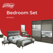 Goodnite Queen/ King Bedroom Set, Bedframe + Wardrobe + Dresser + Side Table (BAT6264)