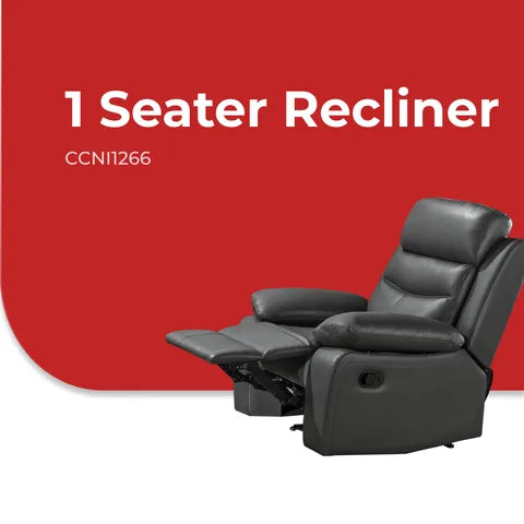 Goodnite Half Leather Recliner Sofa (CCNI 1266), 1 Seater Recliner/ 2 Seater Recliner/ 3 Seater Recliner/ 2+3 Seater Recliner, 3 Years Warranty