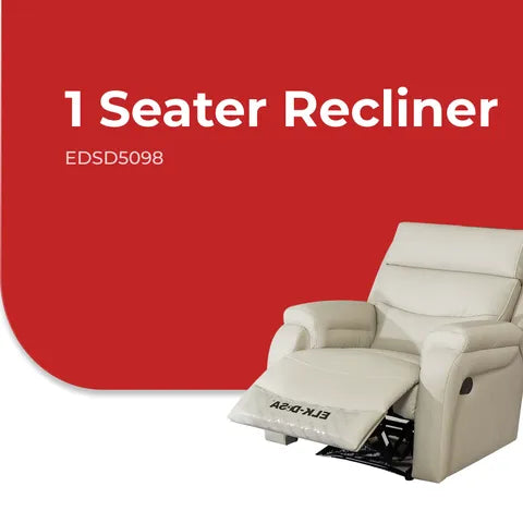 Goodnite Half Leather Recliner Sofa (EDSD5098), 1 Seater Recliner/ 2 Seater Recliner with Console/ 3 Seater Recliner/ 2+3 Seater Recliner, 5 Years Warranty