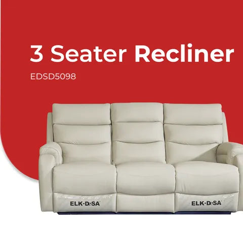 Goodnite Half Leather Recliner Sofa (EDSD5098), 1 Seater Recliner/ 2 Seater Recliner with Console/ 3 Seater Recliner/ 2+3 Seater Recliner, 5 Years Warranty