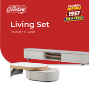 Goodnite Ceramic Top TV Cabinet with Ceramic + Wooden Top Coffee Table (TV2408 + CT2408)