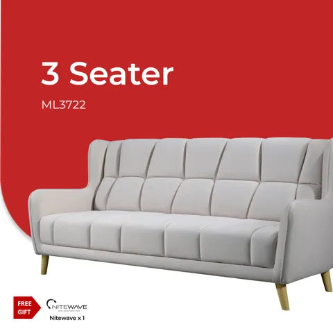 Goodnite Fabric Sofa (ML3722), 1 Seater/ 2 Seater/ 3 Seater/ 1+3 Seater, 5 Years Warranty