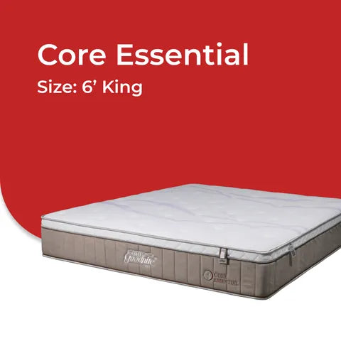 Goodnite Core Essential 5 Zone Pocket Spring Mattress (10 Inch) with Single/ Super Single/ Queen/ King