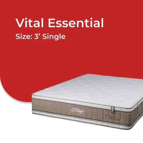 Goodnite Vital Essential Mattress 5 Zone Pocket Spring Mattress (11.5 Inch) with Single/ Super Single/ Queen/ King