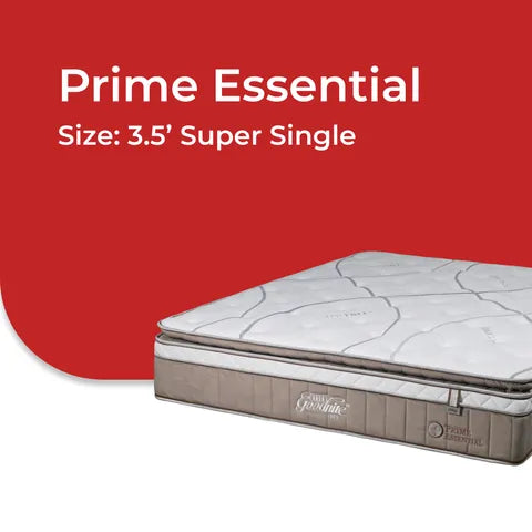 Goodnite Prime Essential Mattress 5 Zone Pocket Spring Mattress (12 Inch) with Single/ Super Single/ Queen/ King