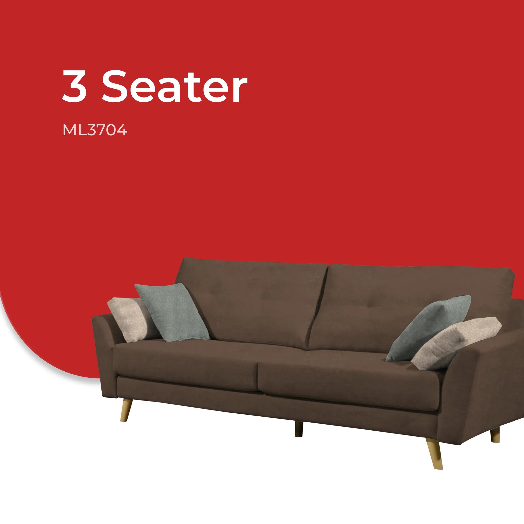 Goodnite Fabric Sofa (ML3704), 1 Seater/ 2 Seater/ 3 Seater/ 2+3 Seater/ 5 Years Warranty