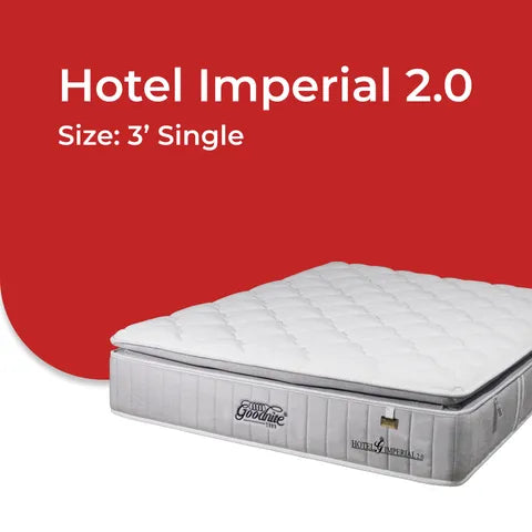 Goodnite Hotel Imperial 2.0 5 Zone Pocket Spring Mattress (14 Inch) with Single/ Super Single/ Queen/ King