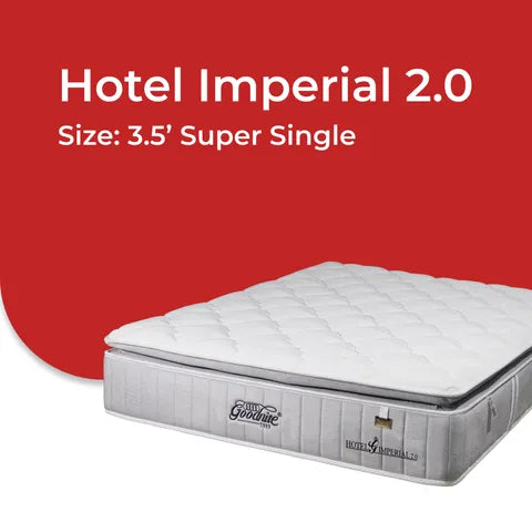 Goodnite Hotel Imperial 2.0 5 Zone Pocket Spring Mattress (14 Inch) with Single/ Super Single/ Queen/ King