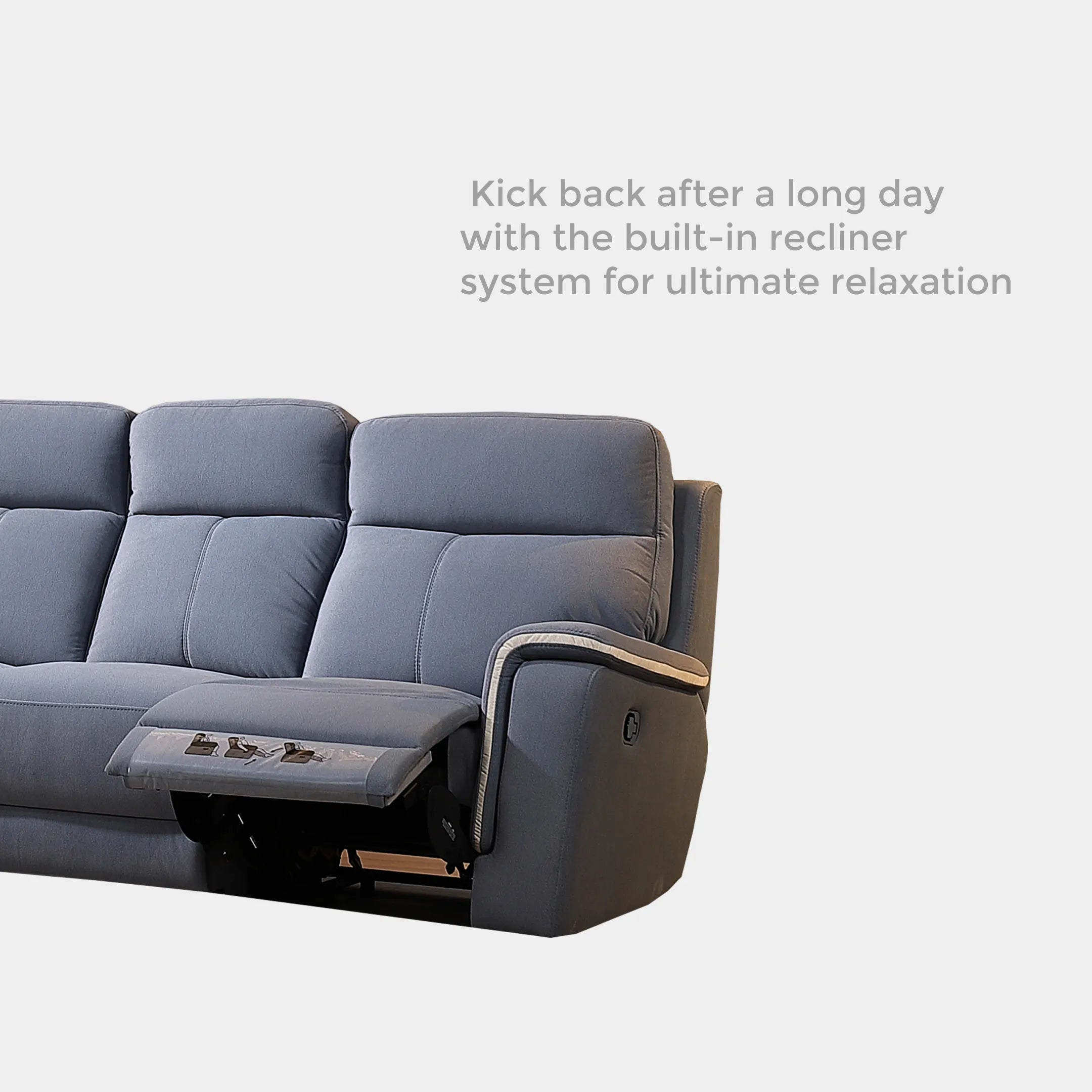 Goodnite Fabric Recliner Sofa (5010), 1 Seater Recliner/ 2 Seater Recliner/ 3 Seater Recliner/ 2RR+3RR Seater, 10 Years Warranty