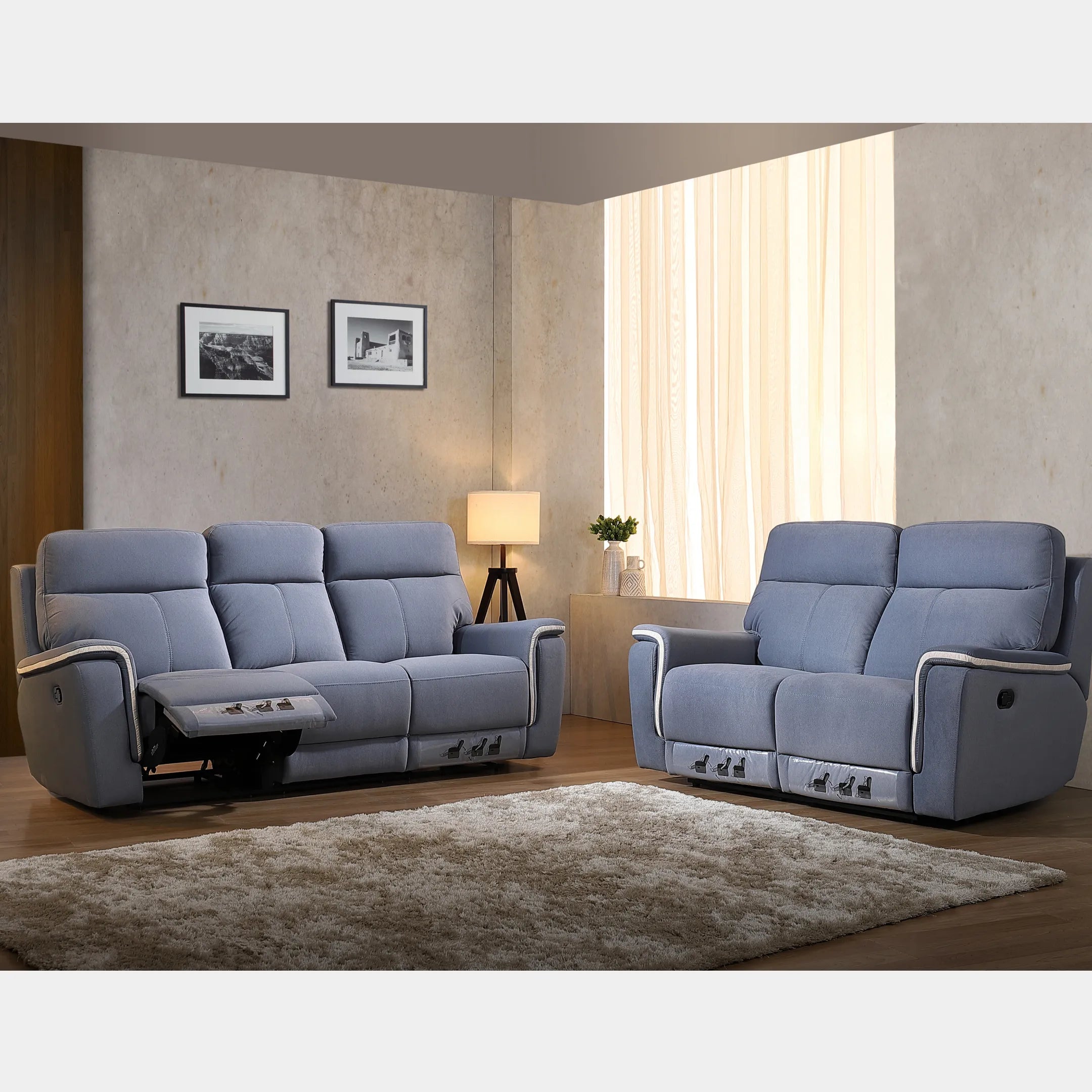 Goodnite Fabric Recliner Sofa (5010), 1 Seater Recliner/ 2 Seater Recliner/ 3 Seater Recliner/ 2RR+3RR Seater, 10 Years Warranty